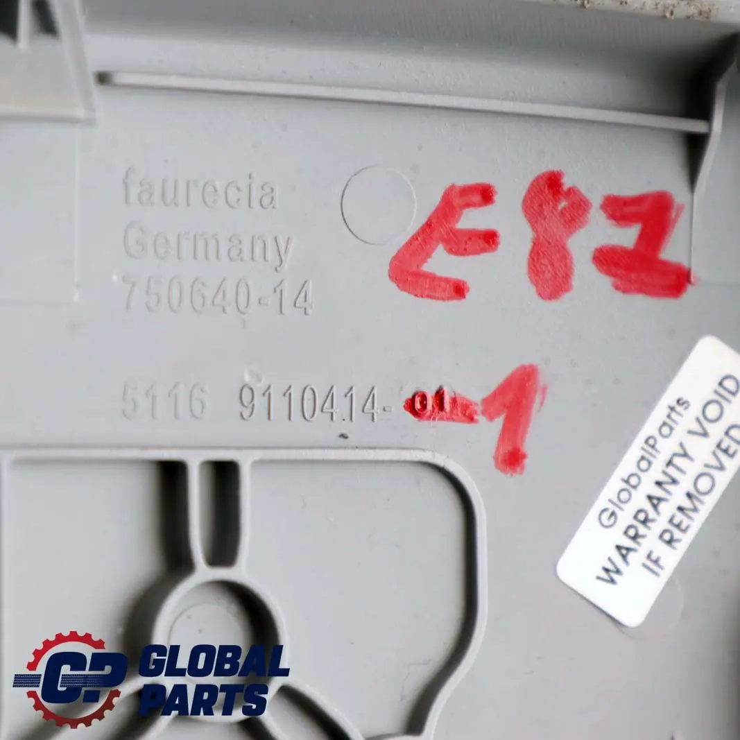 Abdeckung Mittelkonsole Hinten Grey für BMW 1 E81 E82 E87 LCI E88 mit Teilenummer 9110414 BMW 1 E81 E82 E87 LCI E88 Abdeckung Mittelkonsole Hinten Grey - SKU 9110414-1 - Teilenummer 9110414