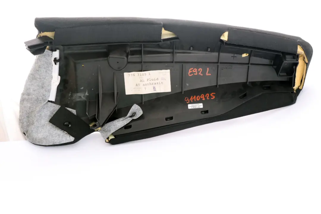 BMW E92 Tela Negro Antracita Acabado Lateral Asiento Izquierdo - SKU 9110925 - Número de pieza 9110925