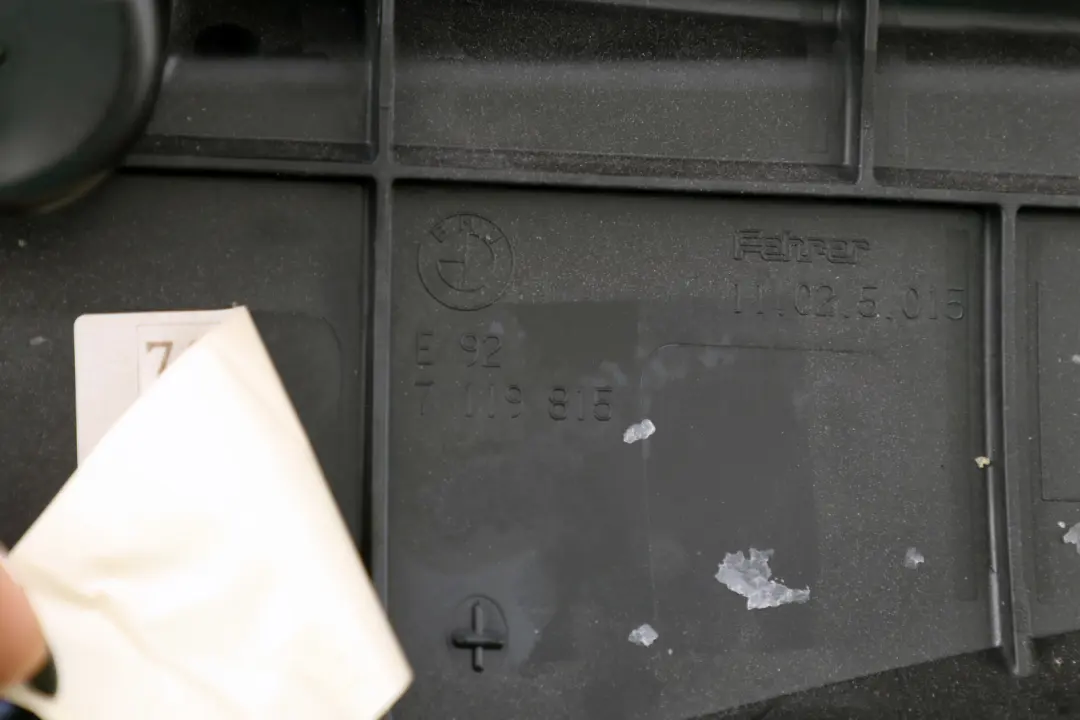 BMW E92 Tela Negro Antracita Acabado Lateral Asiento Izquierdo - SKU 9110925 - Número de pieza 9110925