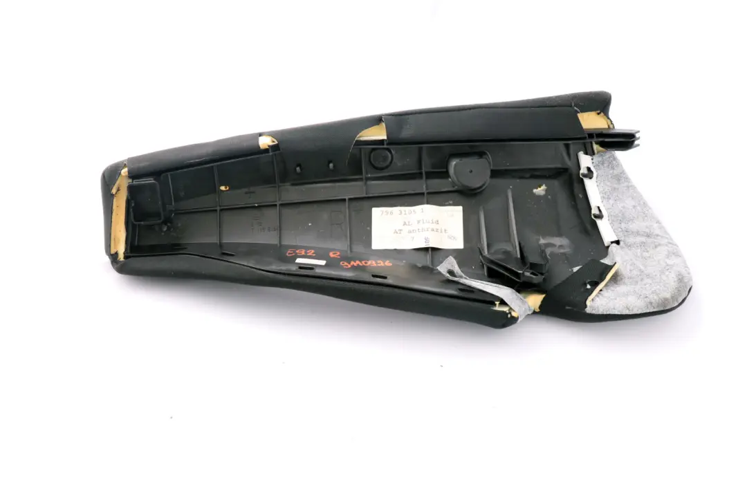 Cloth Black Anthracite Side Finisher Seat Lateral Right O/S BMW 3 Series E92 - SKU 9110926 - Part number 9110926