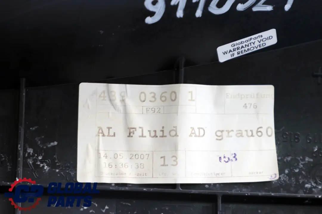 Side Finisher Rear Seat Left N/S Cloth Grey Grau to BMW 3 Series E92 with Part number 9110927 BMW 3 Series E92 Side Finisher Rear Seat Left N/S Cloth Grey Grau - SKU 9110927 - Part number 9110927