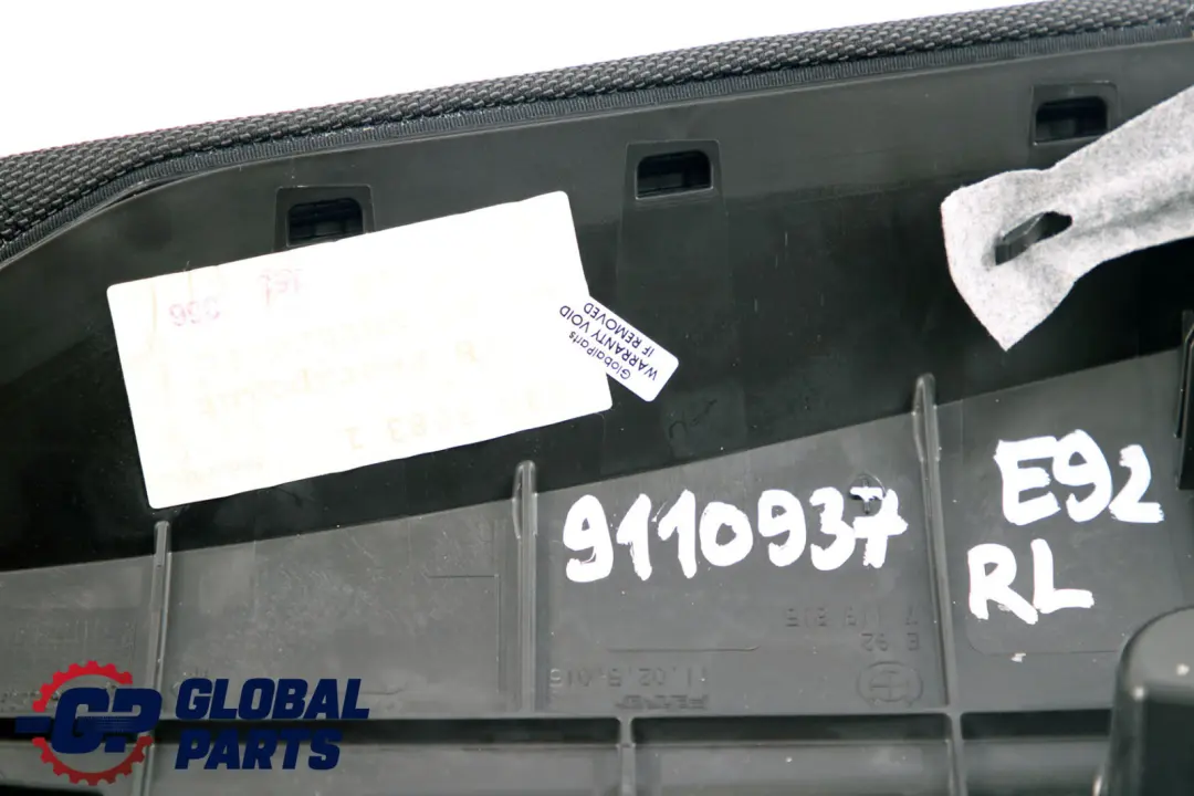 Acabado lateral Asiento trasero Izquierdo Tela Cuero Pearlpoint para BMW 3 E92 Coupe con número de pieza 9110937 BMW 3 E92 Coupe Acabado lateral Asiento trasero Izquierdo Tela Cuero Pearlpoint - SKU 9110937 - Número de pieza 9110937