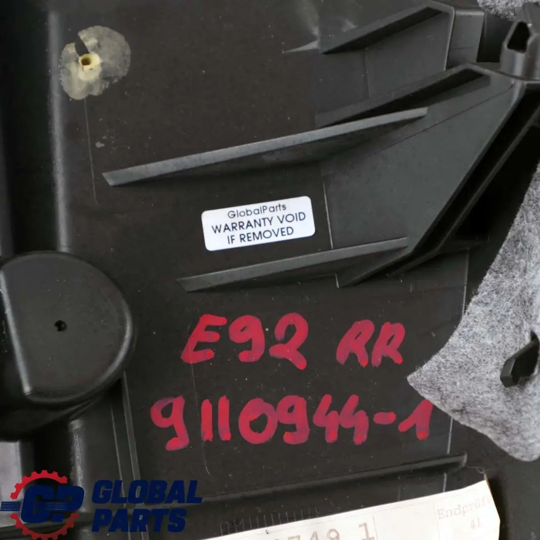 BMW E92 Asiento Trasero Derecho Lateral Acabado Cuero Gris Dakota - SKU 9110944-1 - Número de pieza 9110944