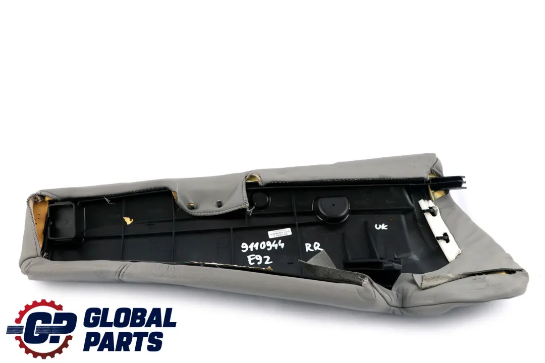 BMW 3 Series E92 Side Finisher Rear Seat Right O/S Leather Grey Grau - SKU 9110944 - Part number 9110944