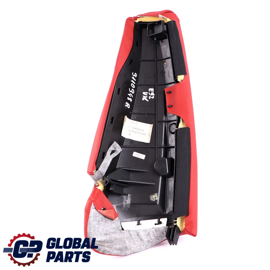 BMW E92 Coupe Rear Seat Right O/S Side Finisher Cover Red Leather 7119816 - SKU 9110948 - Part number 9110948
