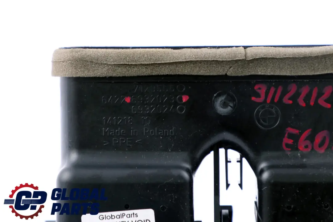 Fresh Air Grille Grey to BMW 5 Series E60 E61 LCI Rear with Part number 6932023 BMW 5 Series E60 E61 LCI Rear Fresh Air Grille Grey - SKU 9112212 - Part number 6932023