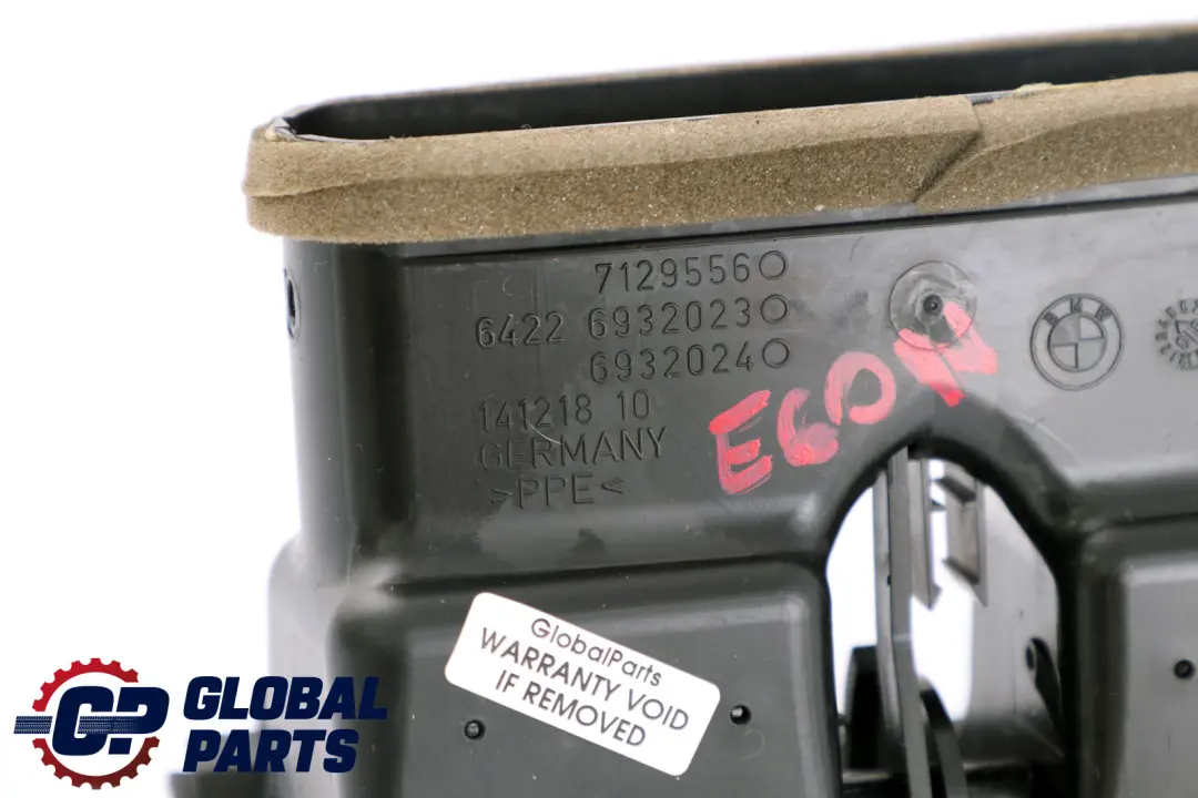 BMW 5 Series 1 E60 LCI E61 LCI Rear Fresh Air Grille Black 9112213 - SKU 9112213-1 - Part number 6932023