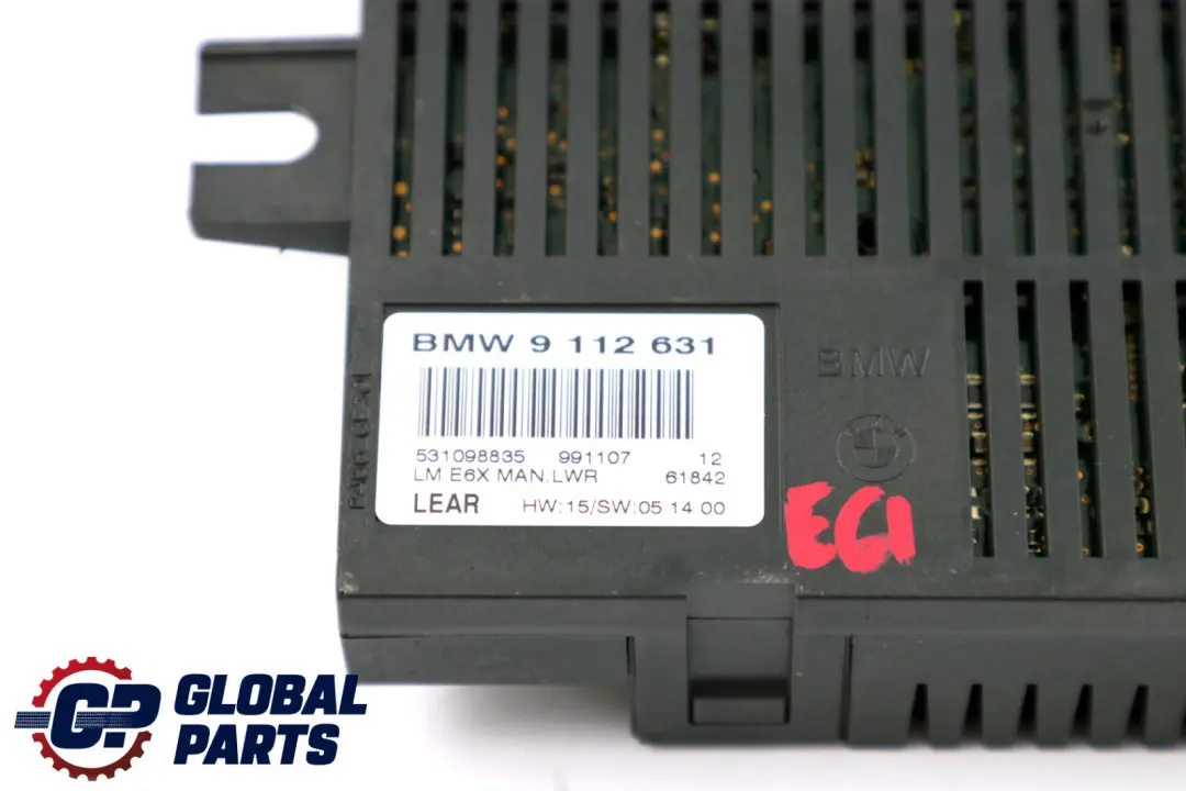 Módulo De Control De Luces LM E6X MAN.LWR Lear para BMW E60 con número de pieza 9112631 BMW E60 Módulo De Control De Luces LM E6X MAN.LWR Lear - SKU 9112631 - Número de pieza 9112631