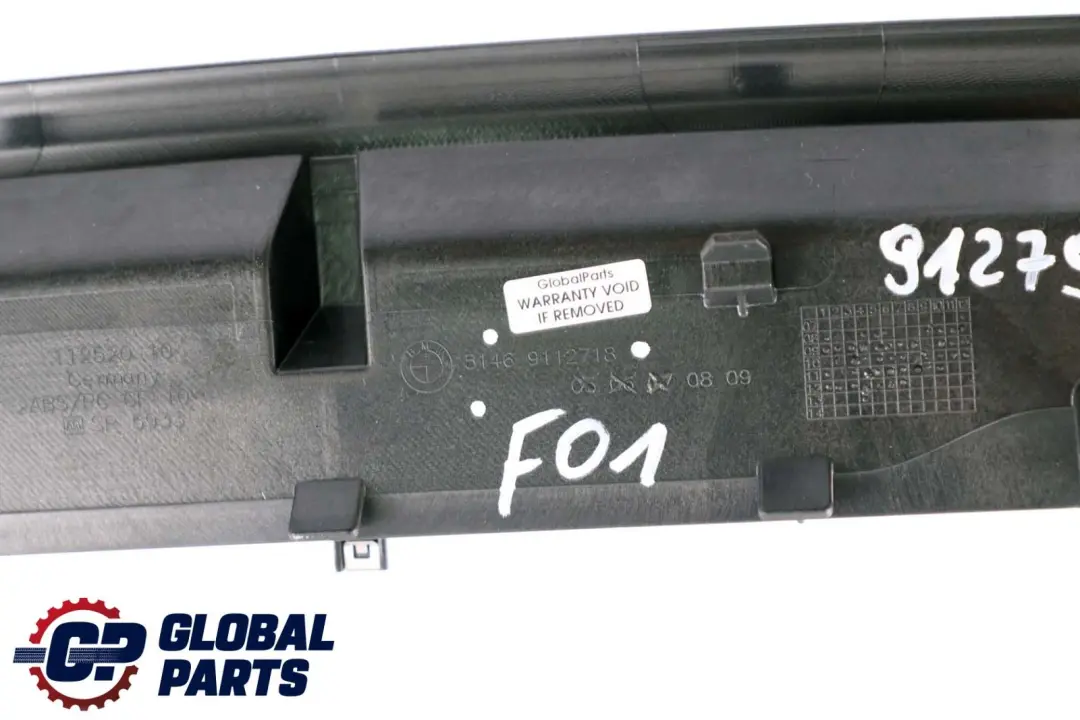 BMW 7 Series F01 F02 LCI Rear Window Shelf Ventilation Grille Schwarz - SKU 9112718 - Part number 9127921
