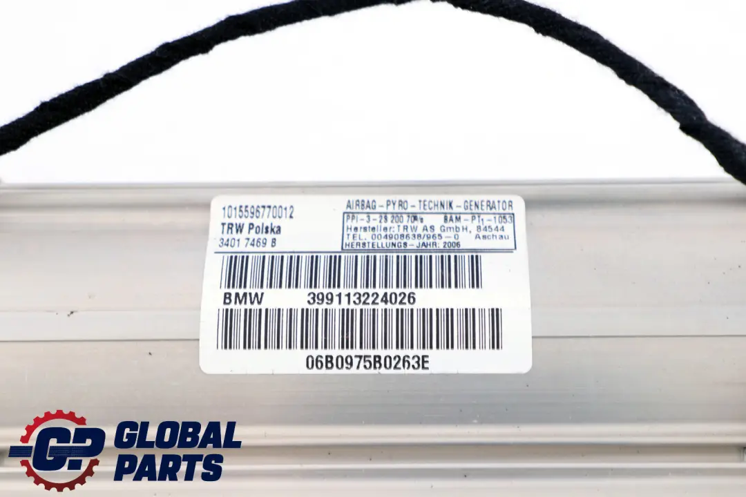 BMW E81 E87 Airbag Tableau De Bord, Avant, Côté Passager Air Bag - SKU 9113224 - Numéro de pièce 9113224