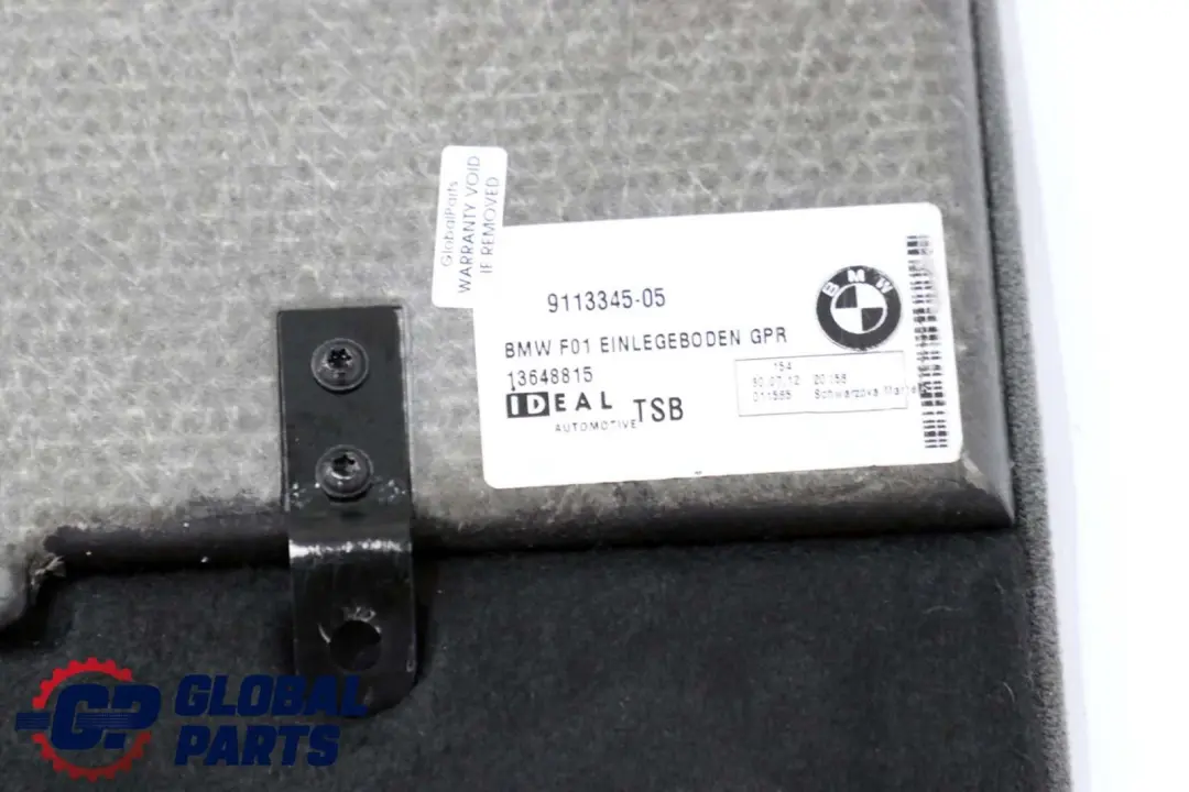 BMW 7 Series F01 F02 Boot Trunk Floor Carpet Luggage Compartment Grey - SKU 9113345 - Part number 9113345