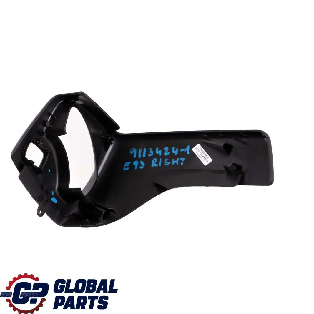 BMW E93 Siège avant droit garniture de déverrouillage noir 9113424 - SKU 9113424-1 - Numéro de pièce 9129280