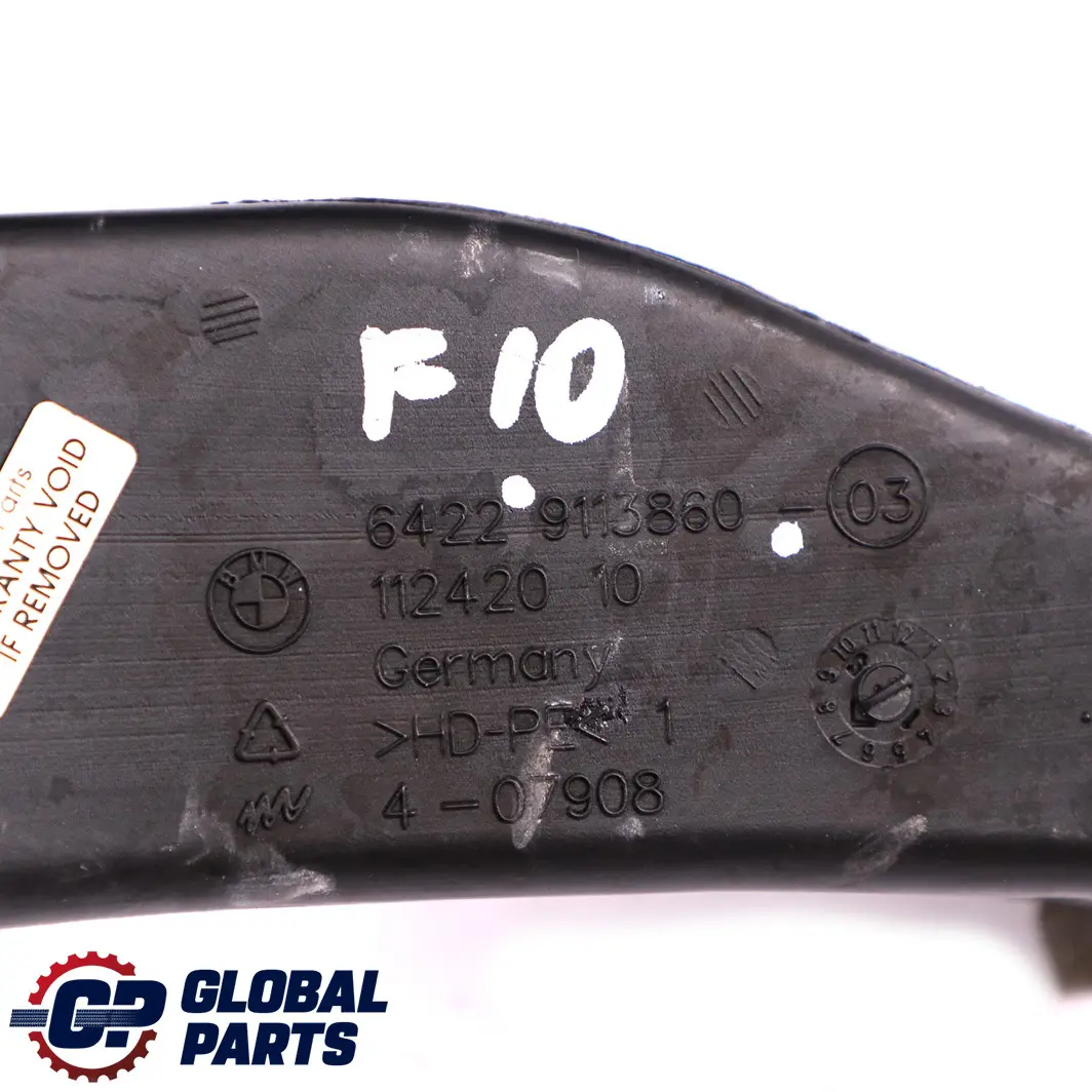 BMW F01 F02 F10 Luftkanal Mitte Hinten Luftführung - SKU 9113860 - Teilenummer 9113860