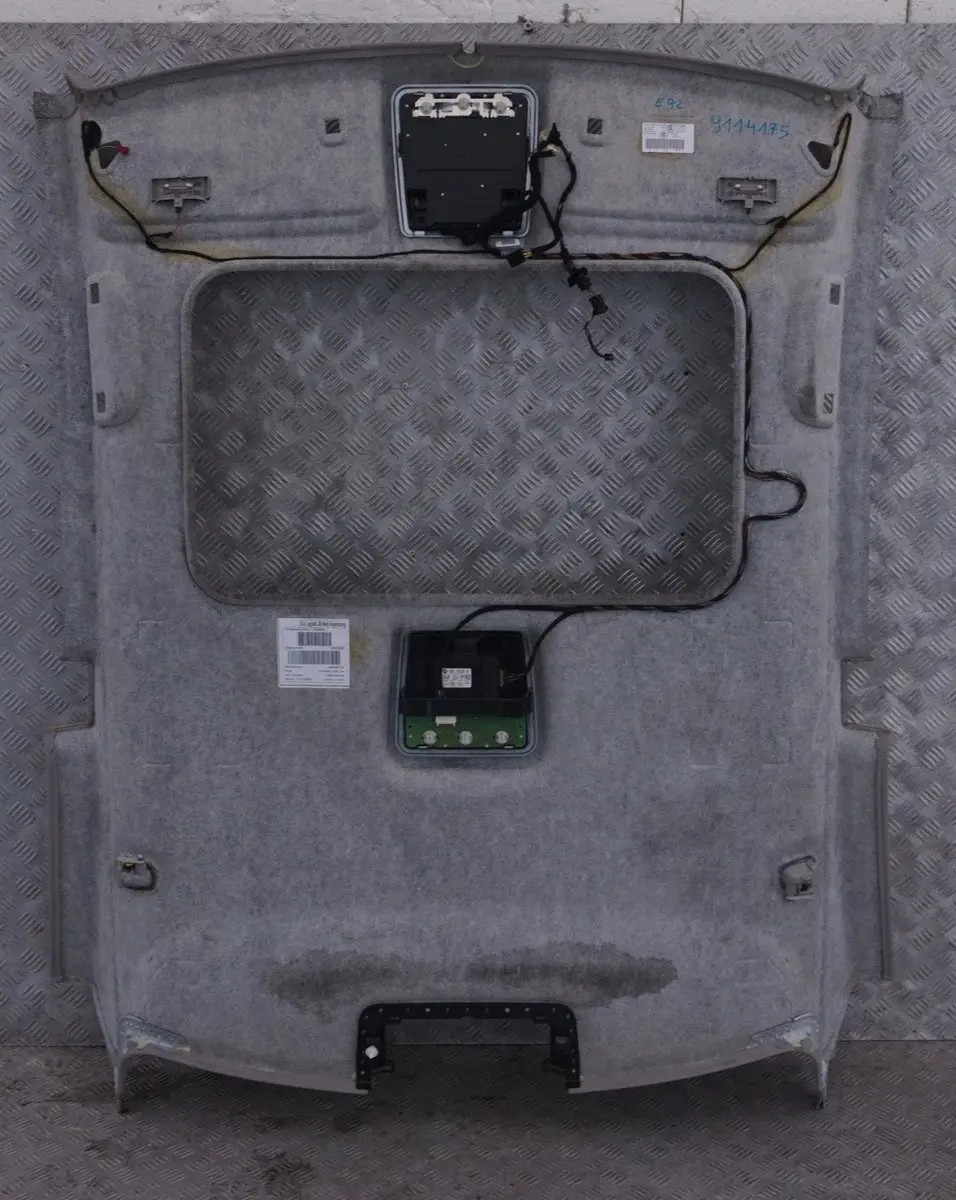 Headlining Moulded Roof Lining Sunroof Grau Grey to BMW 3 Series E92 Coupe with Part number 9114175 BMW 3 Series E92 Coupe Headlining Moulded Roof Lining Sunroof Grau Grey - SKU 9114175 - Part number 9114175