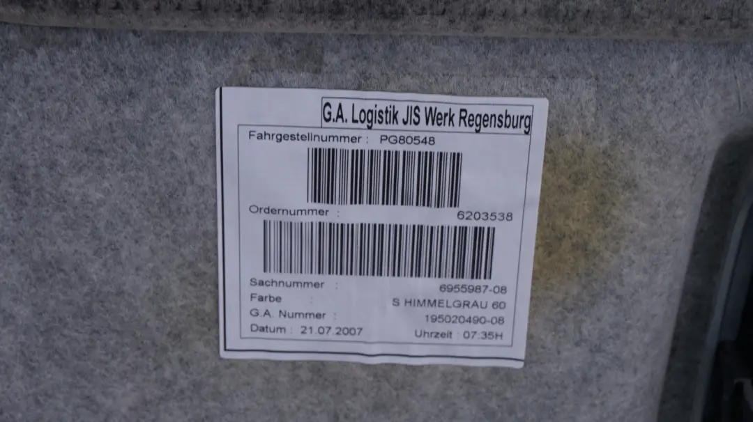 Headlining Moulded Roof Lining Sunroof Grau Grey to BMW 3 Series E92 Coupe with Part number 9114175 BMW 3 Series E92 Coupe Headlining Moulded Roof Lining Sunroof Grau Grey - SKU 9114175 - Part number 9114175