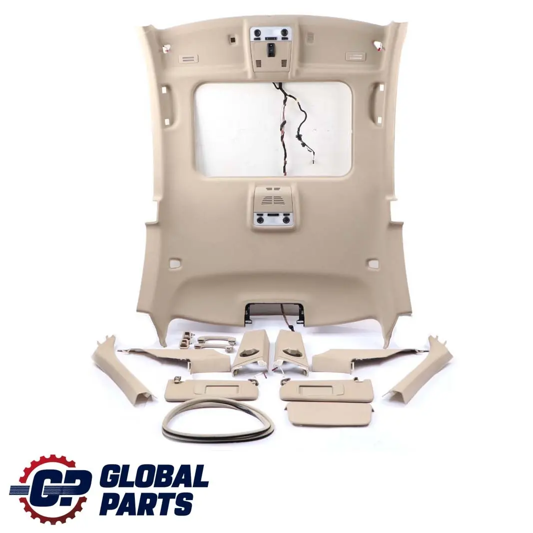 Complete Headlining Roof Lining Sunroof Beige Creambeige + Pillars Handles UK to BMW E92 Coupe with Part number 9114176 BMW E92 Coupe Complete Headlining Roof Lining Sunroof Beige Creambeige + Pillars Handles UK - SKU 9114176 - Part number 9114176