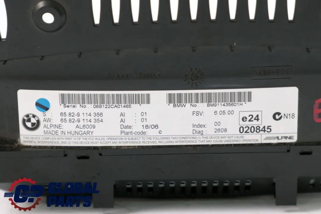 Dashboard Dash Onboard Display Monitor Screen 8.8" CCC to BMW E60 with Part number 9114356 BMW E60 Dashboard Dash Onboard Display Monitor Screen 8.8" CCC - SKU 9114356 - Part number 9114356