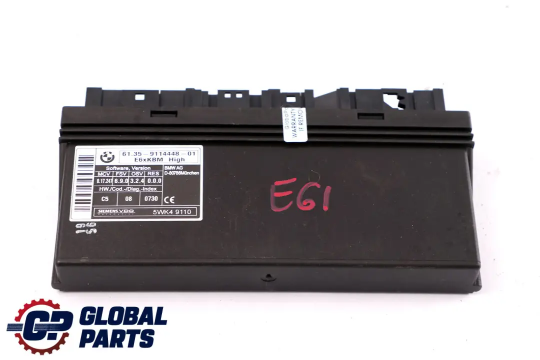 BMW 5 Reihe E61 Touring Karosseriemodul Steuergeraet - SKU 9114448 - Teilenummer 9114448