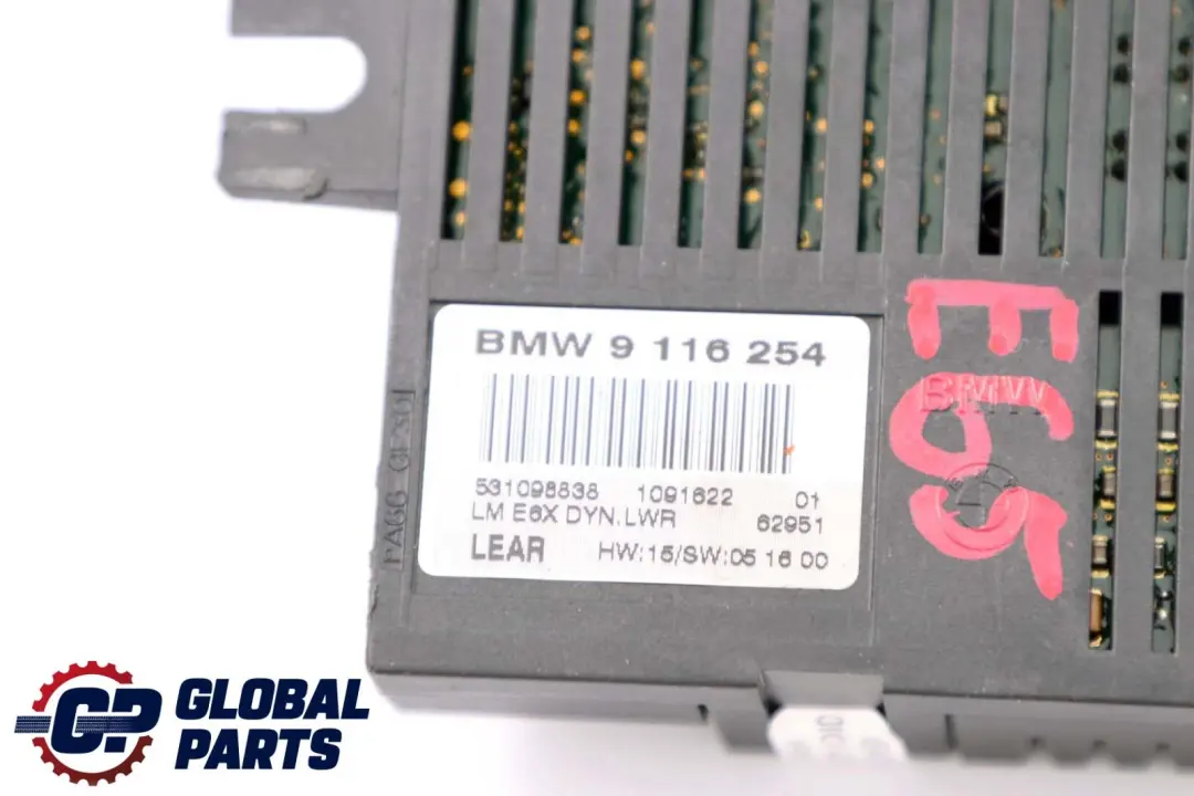 Light Control Unit Module DYN.LWR Lear to BMW E65 with Part number 9116254 BMW E65 Light Control Unit Module DYN.LWR Lear - SKU 9116254 - Part number 9116254