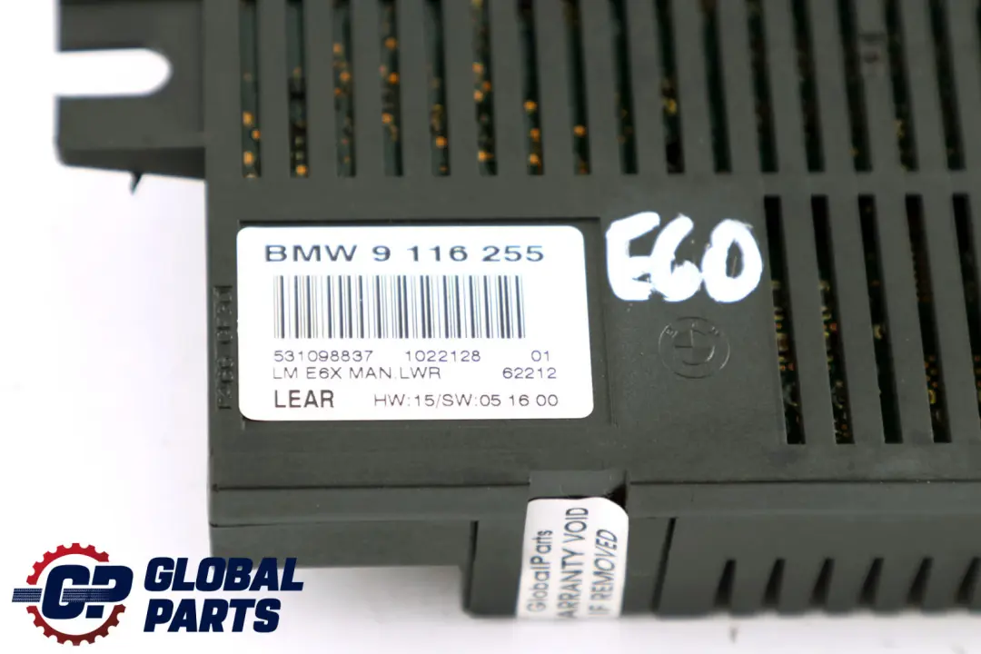 BMW 5 Series E60 E61 Touring Light Module Control Unit ECU LM MAN.LWR - SKU 9116255 - Part number 9116255