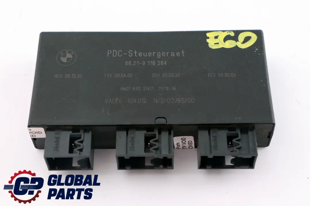 PDC Modulo de Control de Aparcamiento Unidad ECU para BMW E60 E61 E63 E64 con número de pieza 9116264 BMW E60 E61 E63 E64 PDC Modulo de Control de Aparcamiento Unidad ECU - SKU 9116264 - Número de pieza 9116264