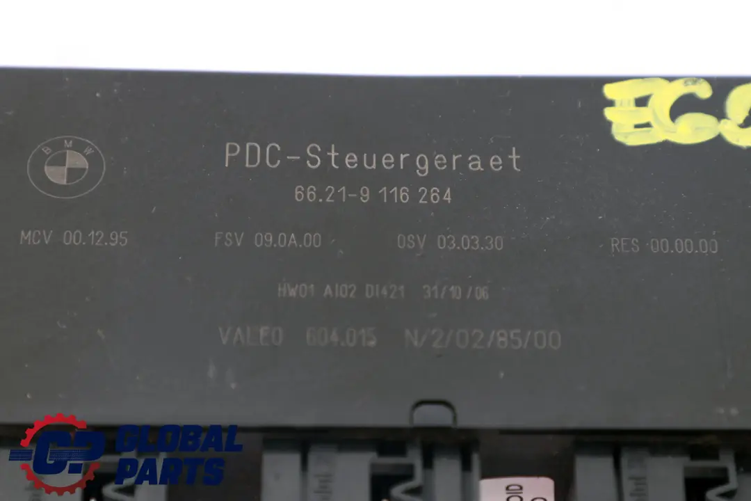 PDC Steuergerät PDC / Unit ECU 9145158 für BMW E60 E61 E63 E64 E65 mit Teilenummer 9116264 BMW E60 E61 E63 E64 E65 PDC Steuergerät PDC / Unit ECU 9145158 - SKU 9116264 - Teilenummer 9116264