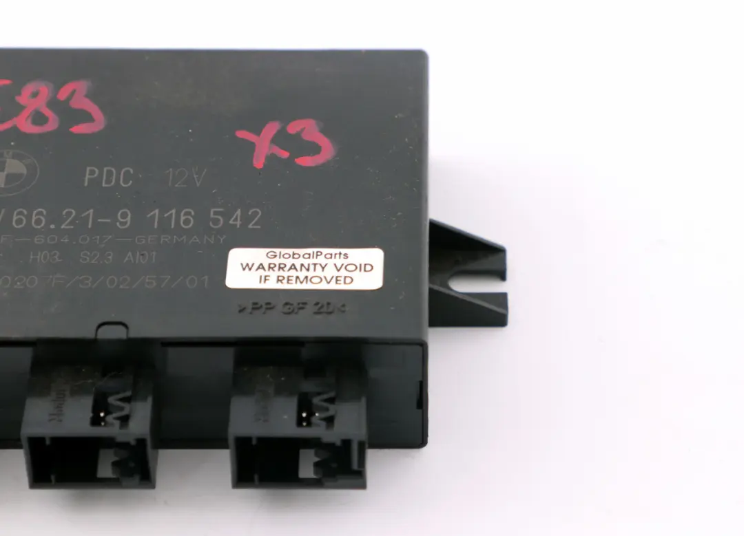 PDC Unidad Control Distancia Aparcamiento Modulo Activo para BMW X5 X3 E83 con número de pieza 9129816 BMW X5 X3 E83 PDC Unidad Control Distancia Aparcamiento Modulo Activo - SKU 9116542 - Número de pieza 9129816