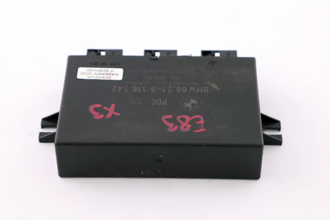 PDC Unidad Control Distancia Aparcamiento Modulo Activo para BMW X5 X3 E83 con número de pieza 9129816 BMW X5 X3 E83 PDC Unidad Control Distancia Aparcamiento Modulo Activo - SKU 9116542 - Número de pieza 9129816