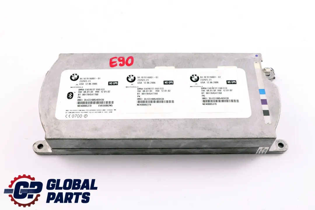 Hands Free Module BMW E60 E90 Everest Motorola Non GPS Phone to with Part number 9231093 Hands Free Module BMW E60 E90 Everest Motorola Non GPS Phone - SKU 9116801 - Part number 9231093