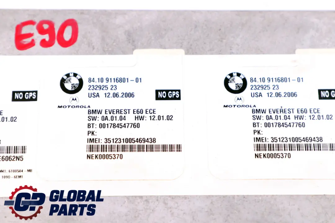  Modulo Vivavoce BMW E60 E90 Everest Motorola Telefono Senza GPS - SKU 9116801 - Numero di parte 9231093