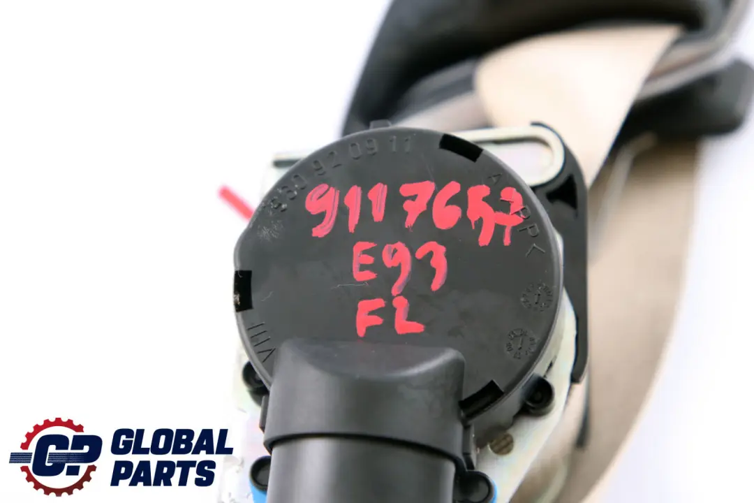BMW 3 Series E93 Seat Upper Belt Front Left N/S Creambeige - SKU 9117657 - Part number 9117657