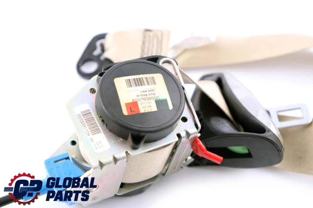 BMW 3 Series E93 Seat Upper Belt Front Left N/S Creambeige - SKU 9117657 - Part number 9117657
