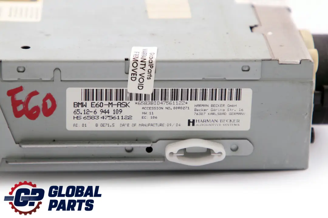 BMW 5 Series E60 E63 Radio M-ASK M-Audio System Controller CD Player 6944109 - SKU 9118071 - Part number 9118071