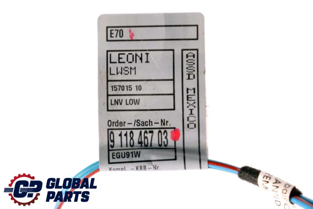 Cable d'adaptation pour le reglage dossier siege pour BMW X5 E70 X6 E71 à propos du numéro de pièce 9118467 BMW X5 E70 X6 E71 Cable d'adaptation pour le reglage dossier siege - SKU 9118467 - Numéro de pièce 9118467