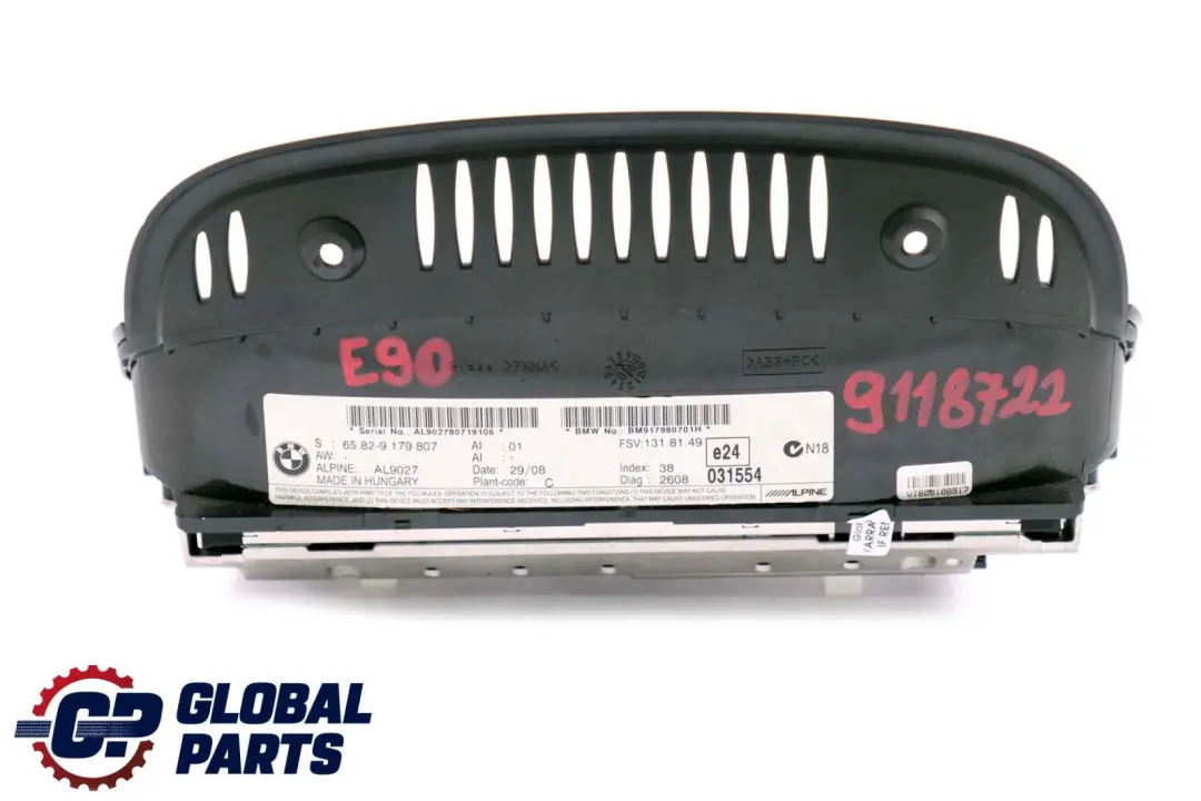 BMW 3 Series E90 E91 E92 E93 Board Monitor Navigation Screen 8,8" - SKU 9118722 - Part number 9179807
