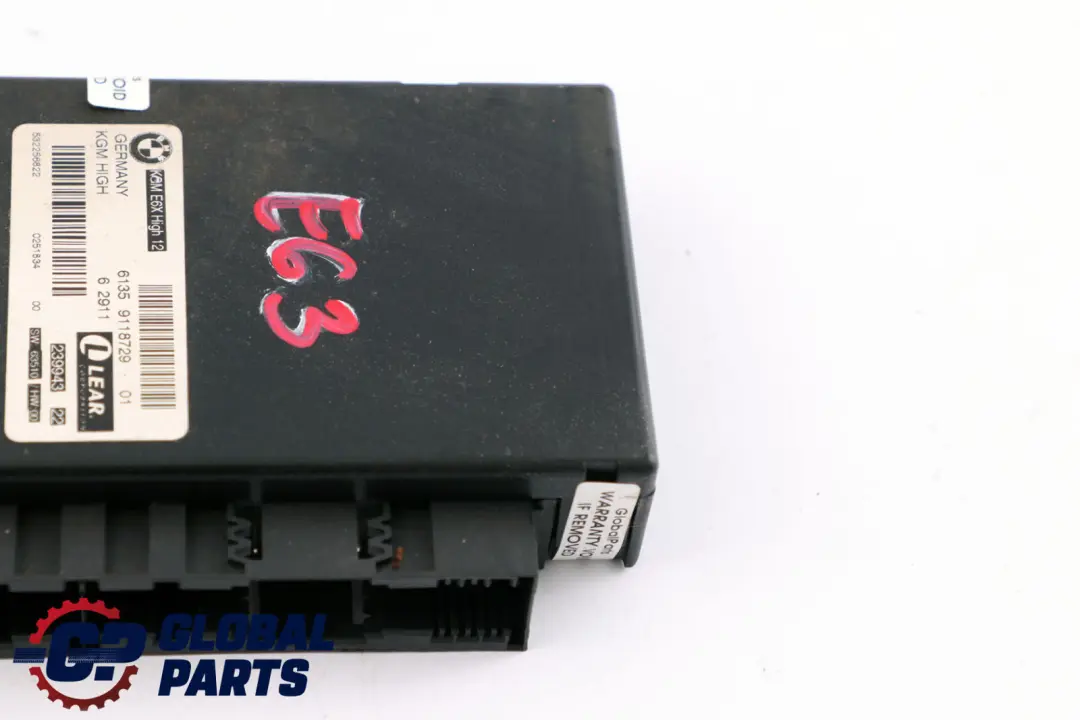 BMW 6 Series E63 Body Gateway Module KGM HIGH LEAR 6135 - SKU 9118729-1 - Part number 9118729