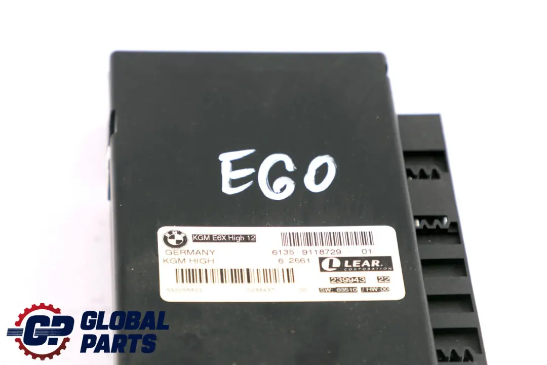 Body Gateway Module KGM HIGH LEAR to BMW 5 Series E60 with Part number 9118729 BMW 5 Series E60 Body Gateway Module KGM HIGH LEAR - SKU 9118729-2 - Part number 9118729