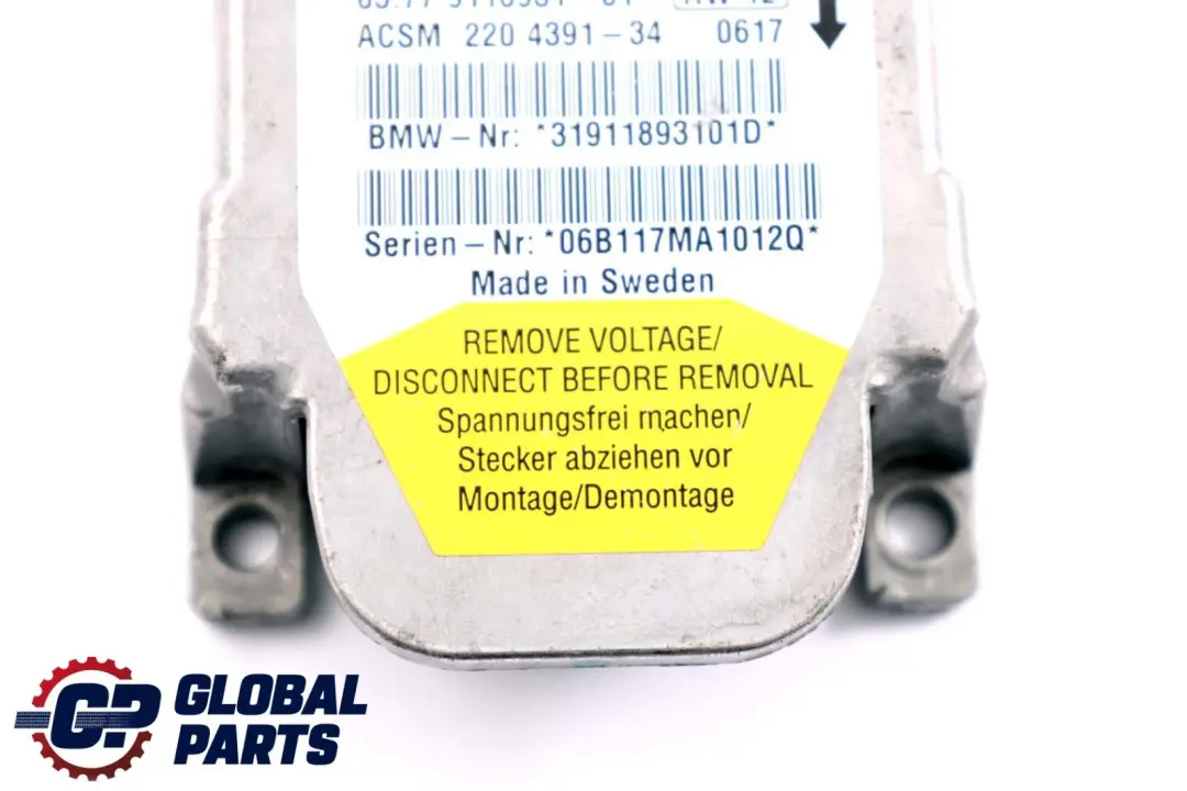 Airbag ECU Control Unit Module to BMW E60 E61 LCI with Part number 9118931 BMW E60 E61 LCI Airbag ECU Control Unit Module - SKU 9118931 - Part number 9118931