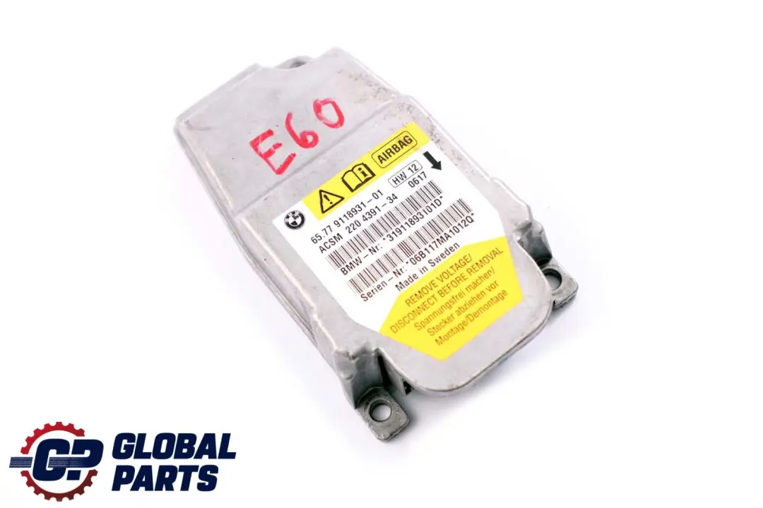 Modulo centralina airbag per BMW E60 E61 LCI con numero di parte 9118931 BMW E60 E61 LCI Modulo centralina airbag - SKU 9118931 - Numero di parte 9118931