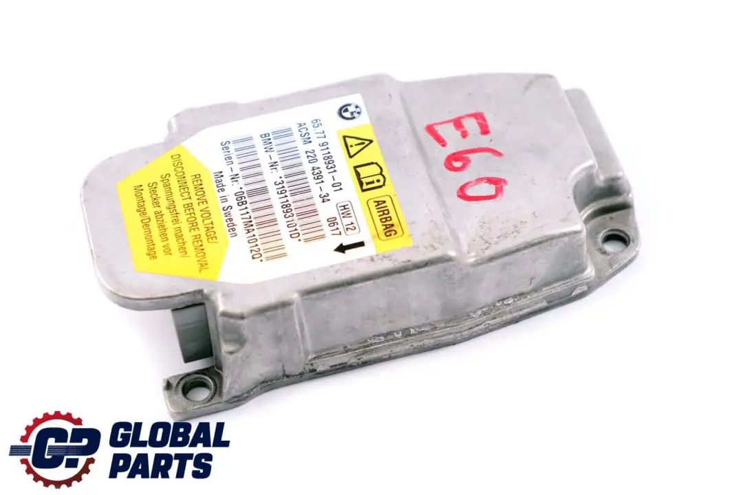 BMW E60 E61 LCI Airbag ECU Steuergerät Modul - SKU 9118931 - Teilenummer 9118931