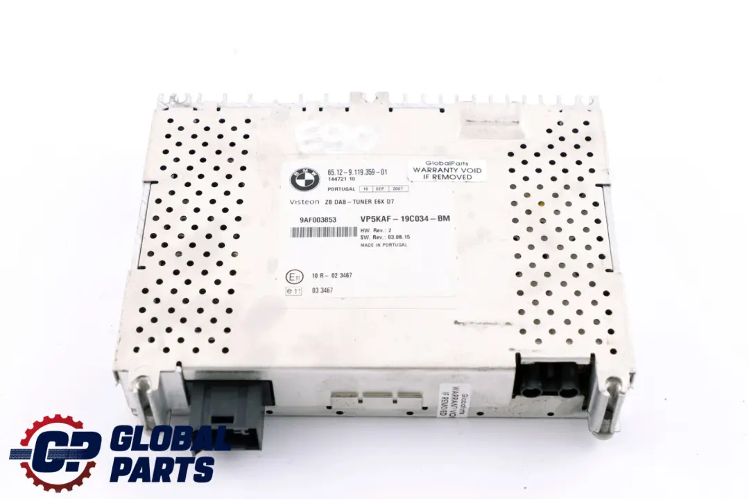 BMW E60 E61 E63 E81 E87 E90 E91 DAB Radio Tuner Module - SKU 9119359 - Número de pieza 9119355