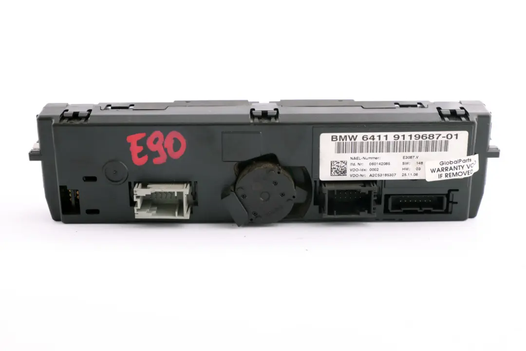 Bedienteil Klimaautomatik für BMW 3 er E92 E93 mit Teilenummer 9119687 BMW 3 er E92 E93 Bedienteil Klimaautomatik - SKU 9119687 - Teilenummer 9119687
