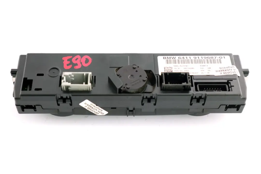Bedienteil Klimaautomatik für BMW 3 er E92 E93 mit Teilenummer 9119687 BMW 3 er E92 E93 Bedienteil Klimaautomatik - SKU 9119687 - Teilenummer 9119687