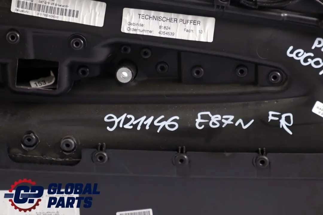 BMW 1 Series E87 LCI Front Right O/S Door Card Lining Trim Panel Anthracite - SKU 9121146 - Part number 9121146