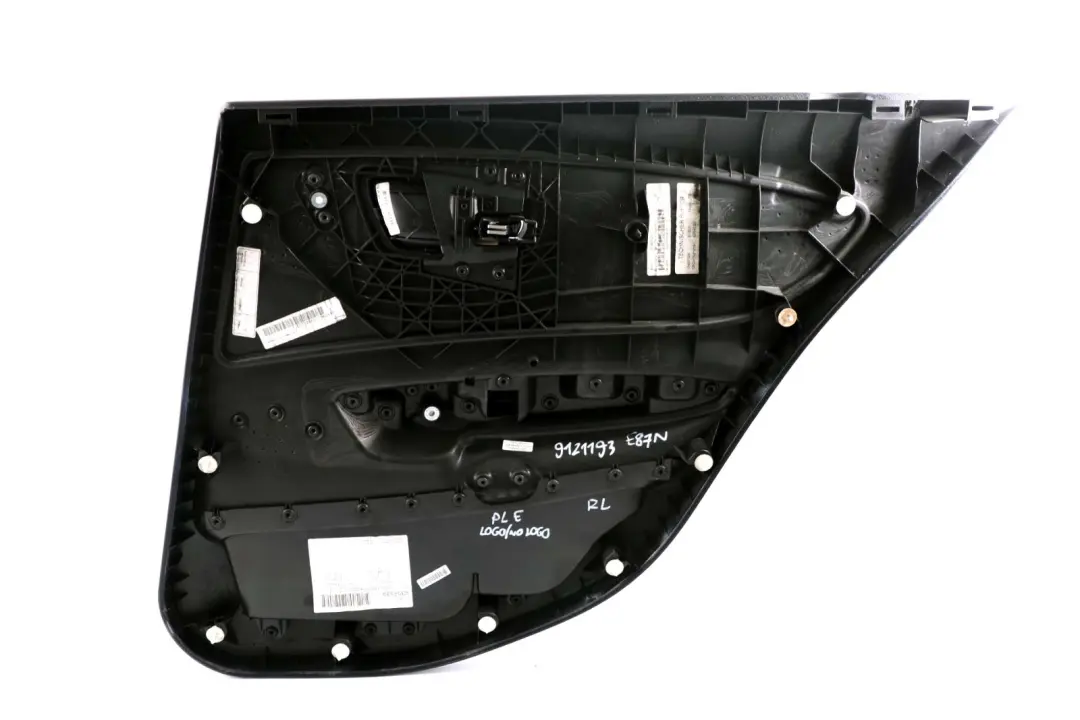 BMW E87 LCI Pannello Porta Tessuto Posteriore Sinistra Antracite - SKU 9121193 - Numero di parte 9121193
