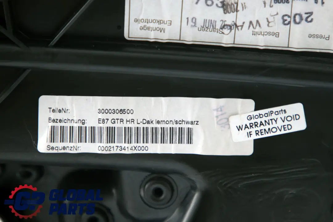 Trasera Derecha O / S Tarjeta De Puerta Forro Panel Cuero Limon para BMW E87 LCI con número de pieza 9121218 BMW E87 LCI Trasera Derecha O / S Tarjeta De Puerta Forro Panel Cuero Limon - SKU 9121218 - Número de pieza 9121218