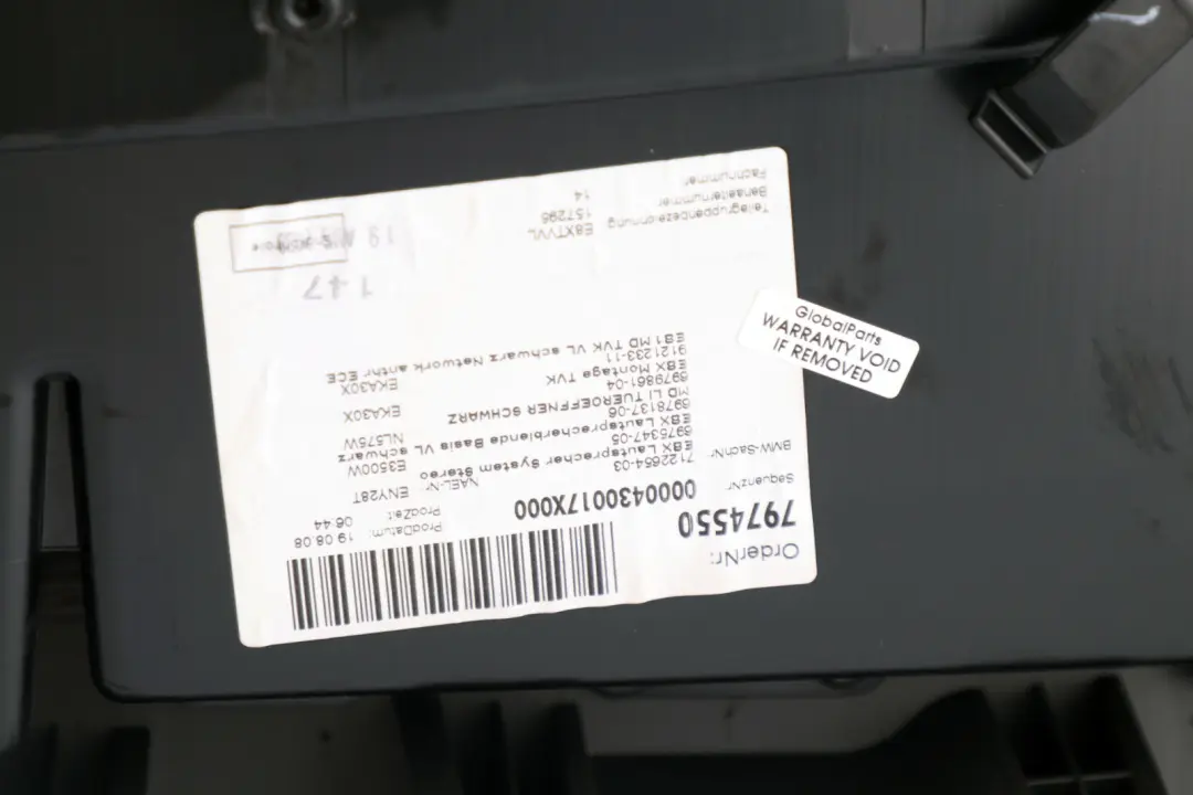 BMW 1 SERIES E81 E82 Door Lining Card Cloth Front Left N/S Network Anthrazit - SKU 9121233 - Part number 51419121233