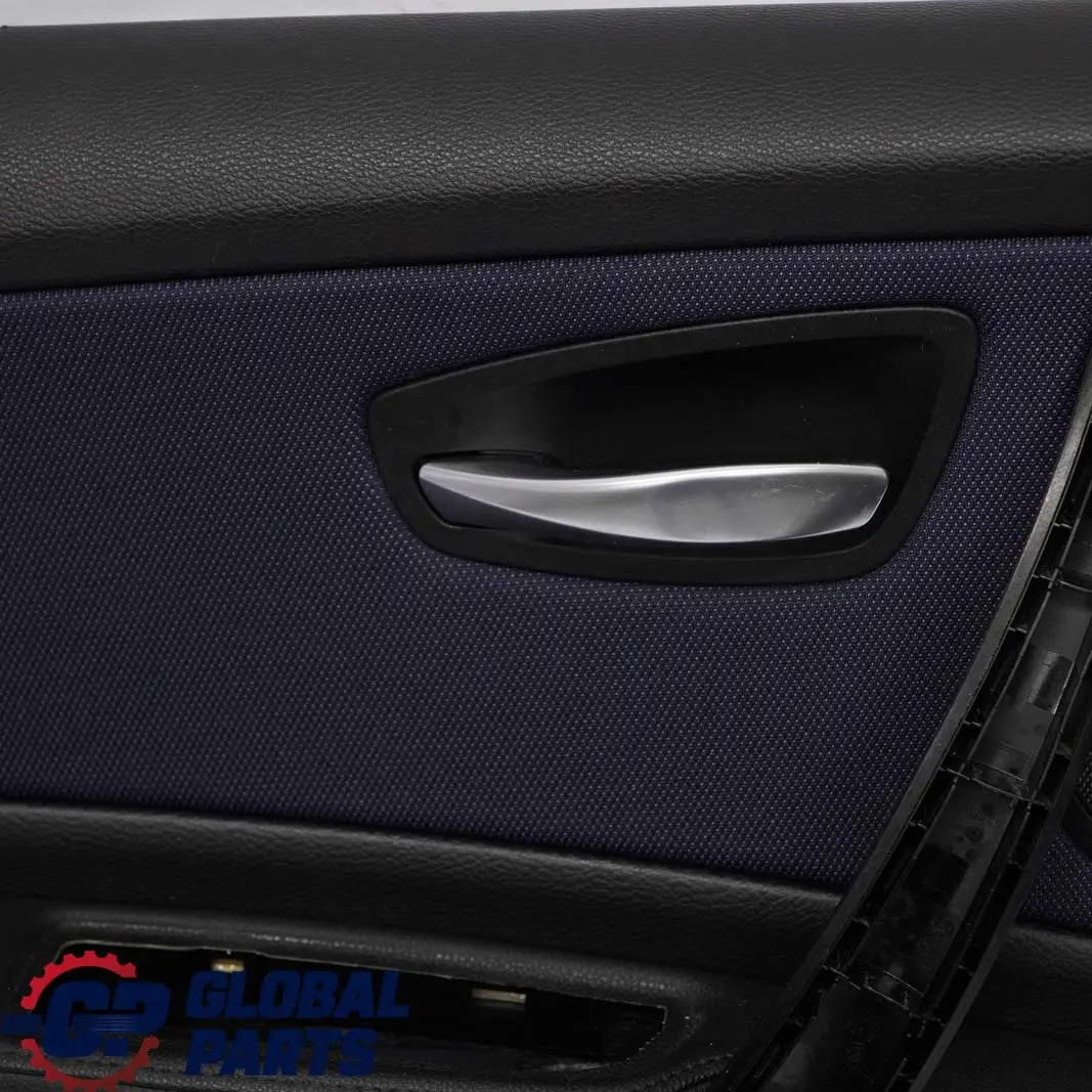 BMW E81 Puerta Revestimiento Tarjeta Tela Delantero Izquierdo Red Monaco Azul - SKU 9121235 - Número de pieza 9121235
