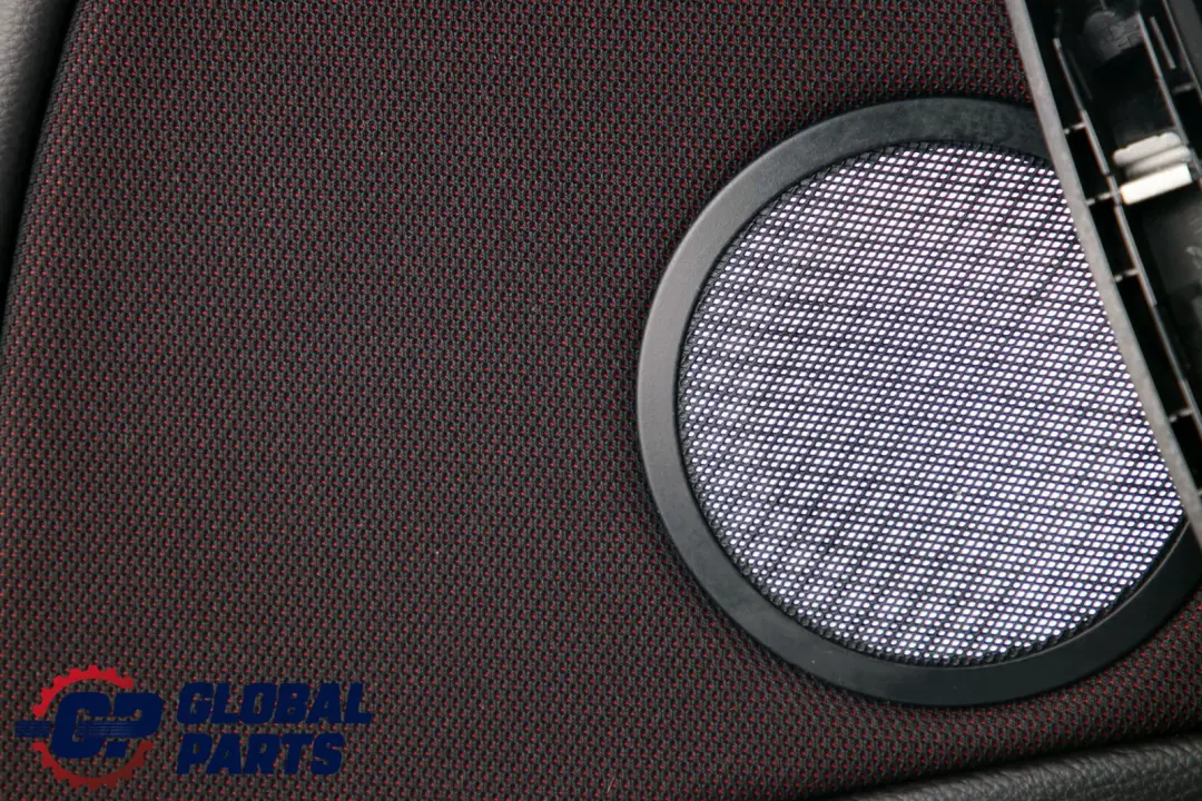 Door Card Trim Panel Front Right Cloth Network Cranberry Red para BMW E81 E82 con número de pieza 9121238 BMW E81 E82 Door Card Trim Panel Front Right Cloth Network Cranberry Red - SKU 9121238 - Número de pieza 9121238