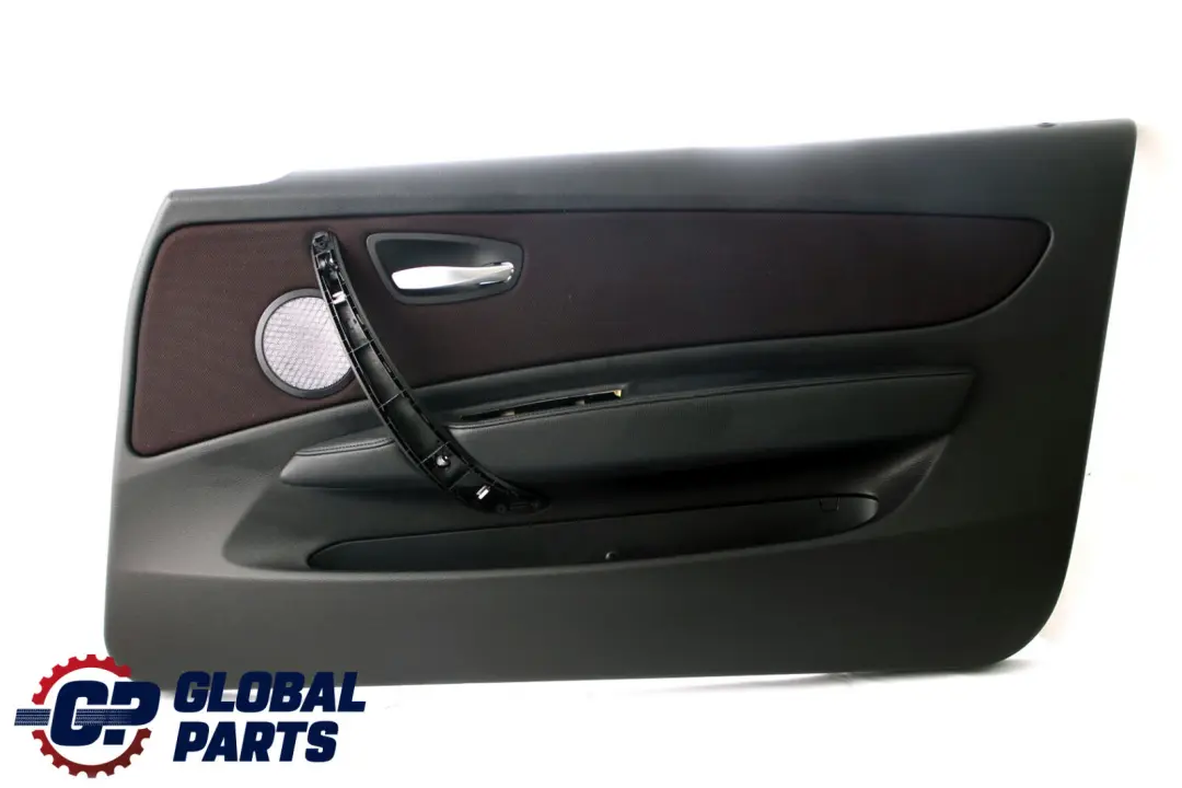 Door Card Trim Panel Front Right Cloth Network Cranberry Red para BMW E81 E82 con número de pieza 9121238 BMW E81 E82 Door Card Trim Panel Front Right Cloth Network Cranberry Red - SKU 9121238 - Número de pieza 9121238